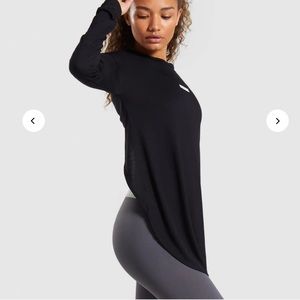 BNWT Gymshark Ark Long Sleeve Top - Black/White